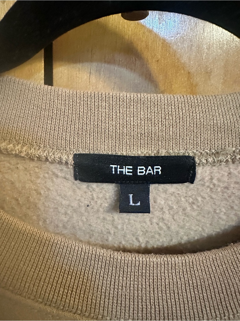 THE BAR Varsity Sweatshirt in Chocolate Chip - Picture 6 of 7